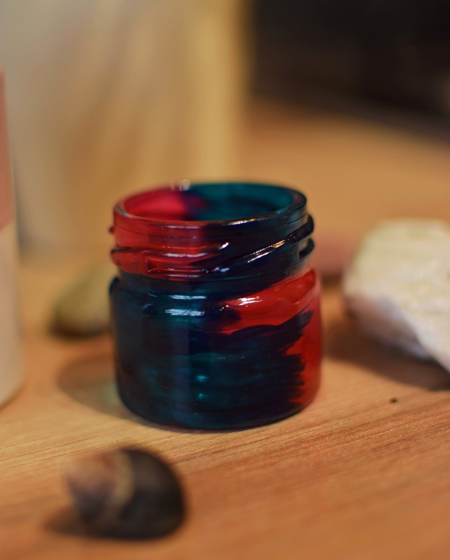 Upcycled "50/50" Mini Jam Jar