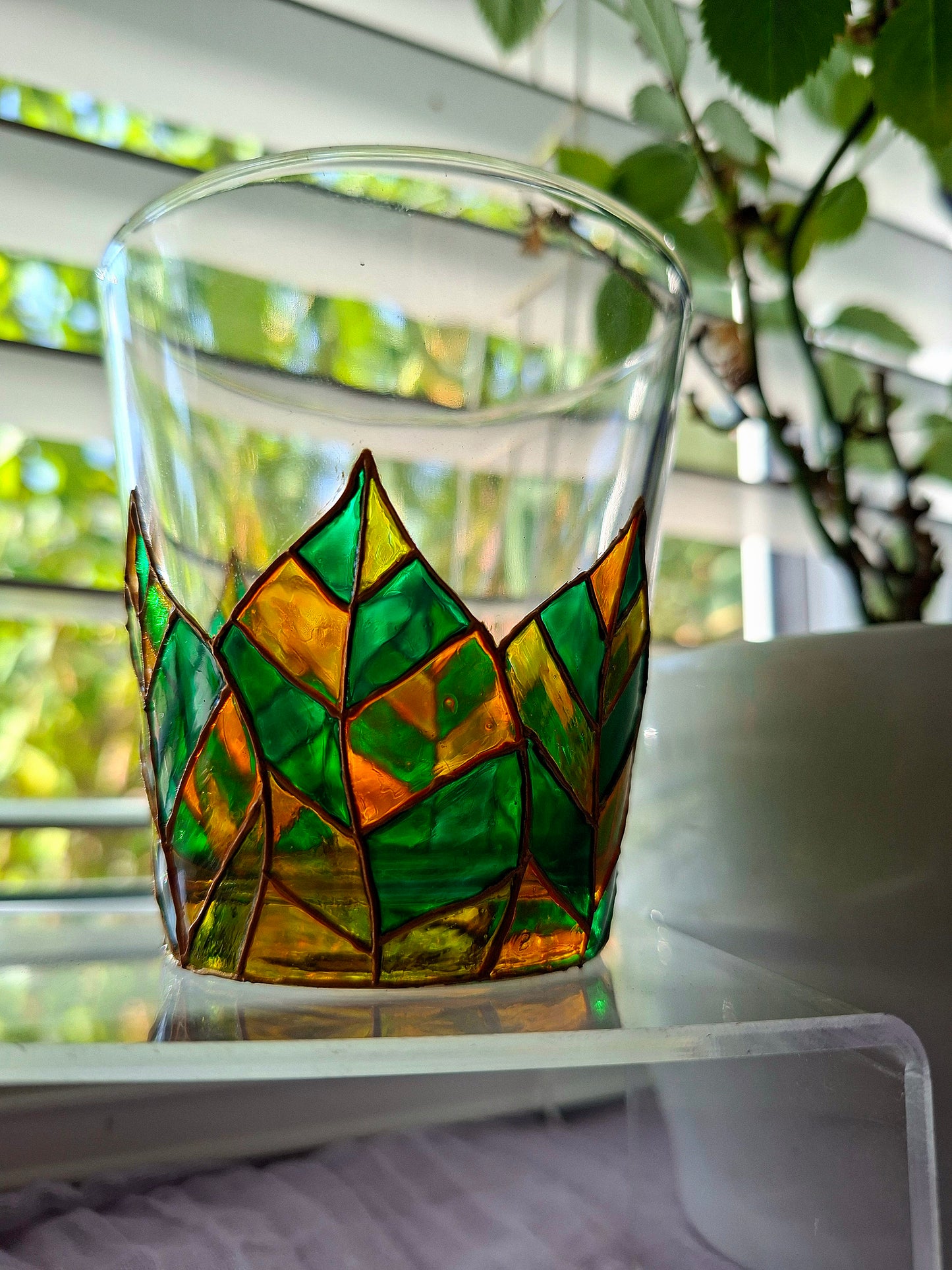 "Wrapped In Leaves" Small Tumbler Pair