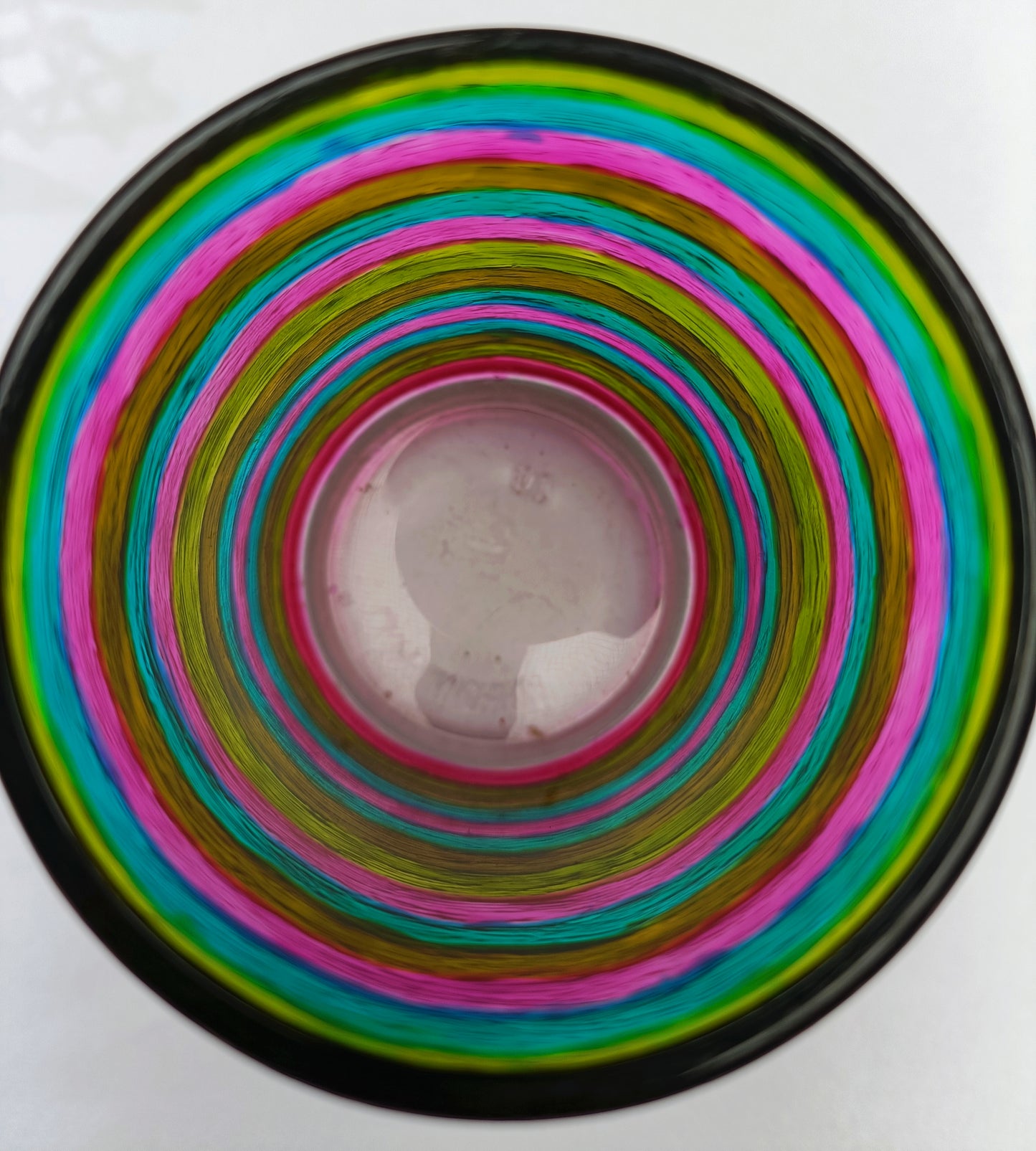 Striped Hand Painted Candle Holder