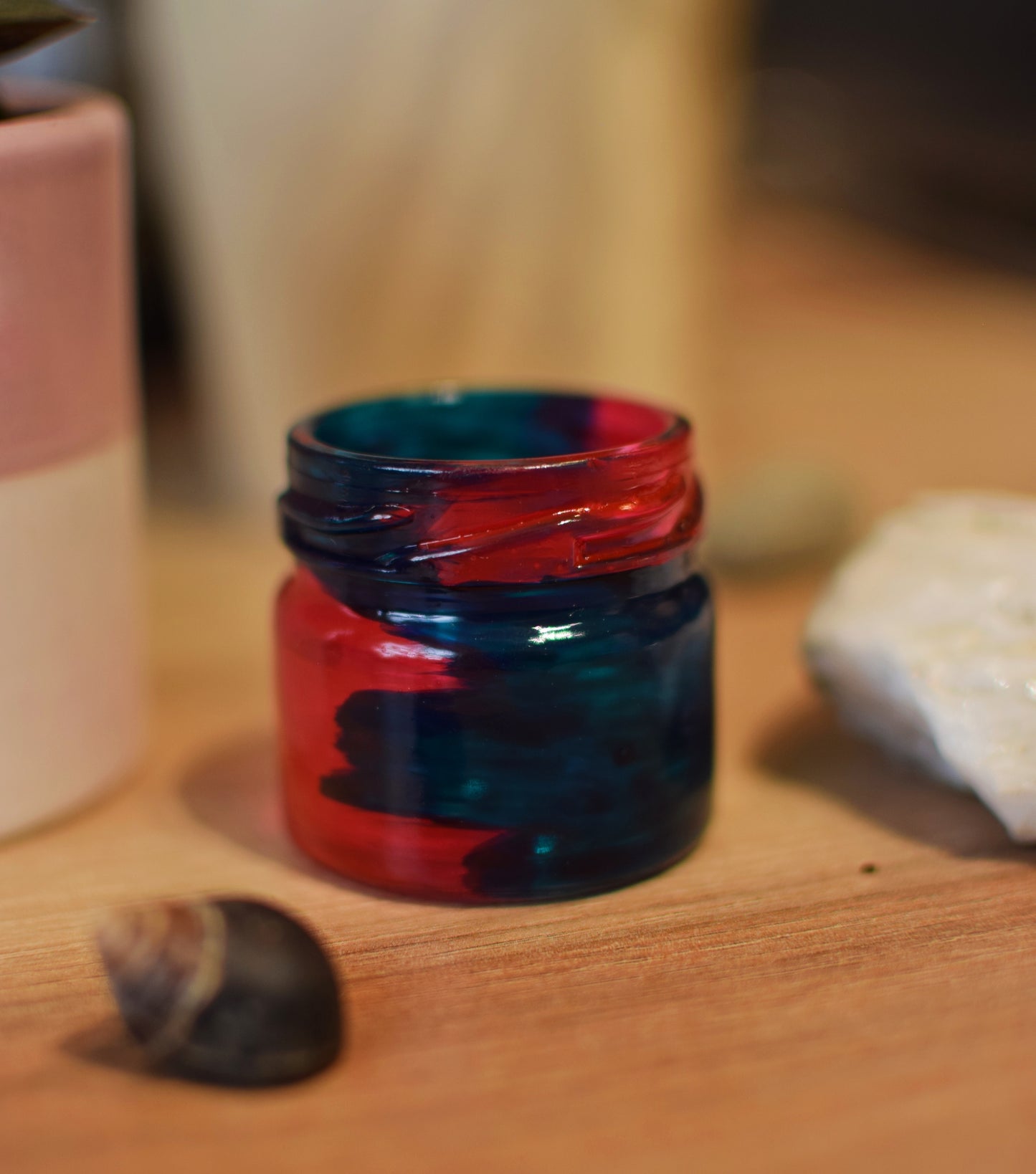 Upcycled "50/50" Mini Jam Jar