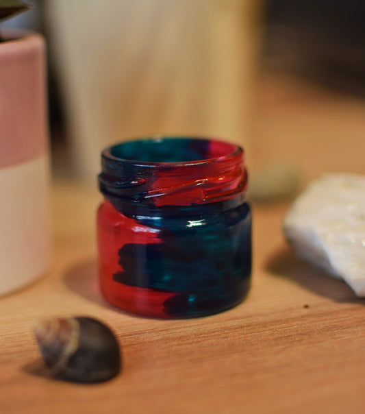 Upcycled "50/50" Mini Jam Jar