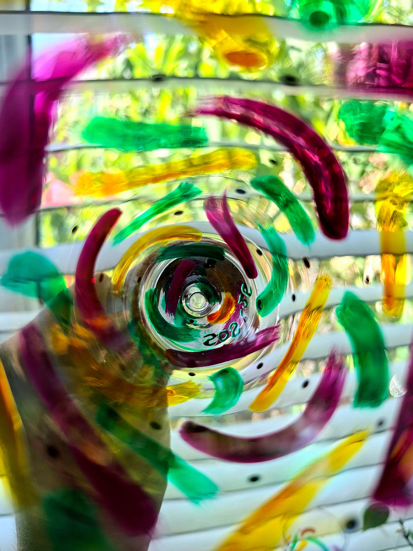 "A Stroke Of Confetti" Champagne Flute Pair.