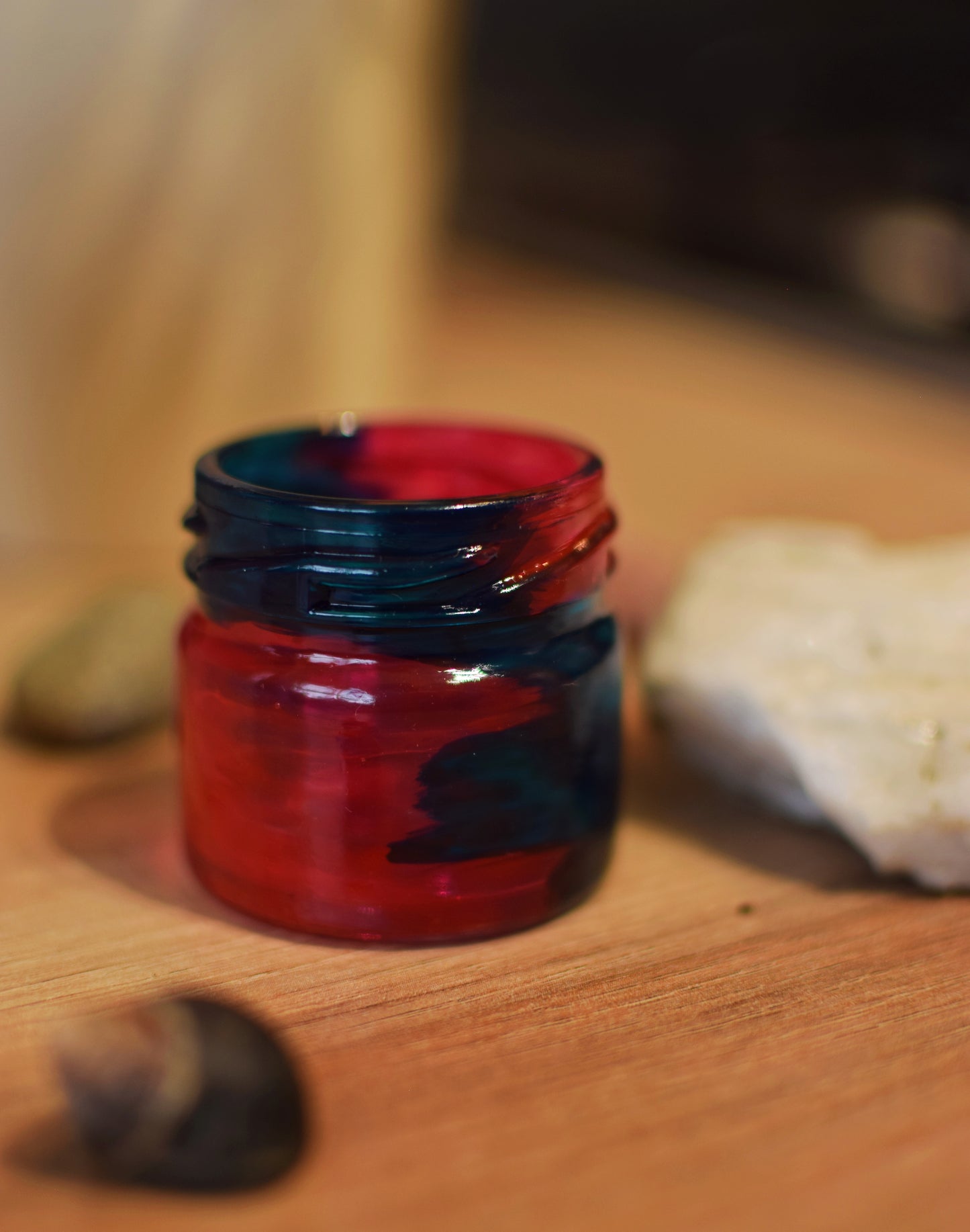 Upcycled "50/50" Mini Jam Jar
