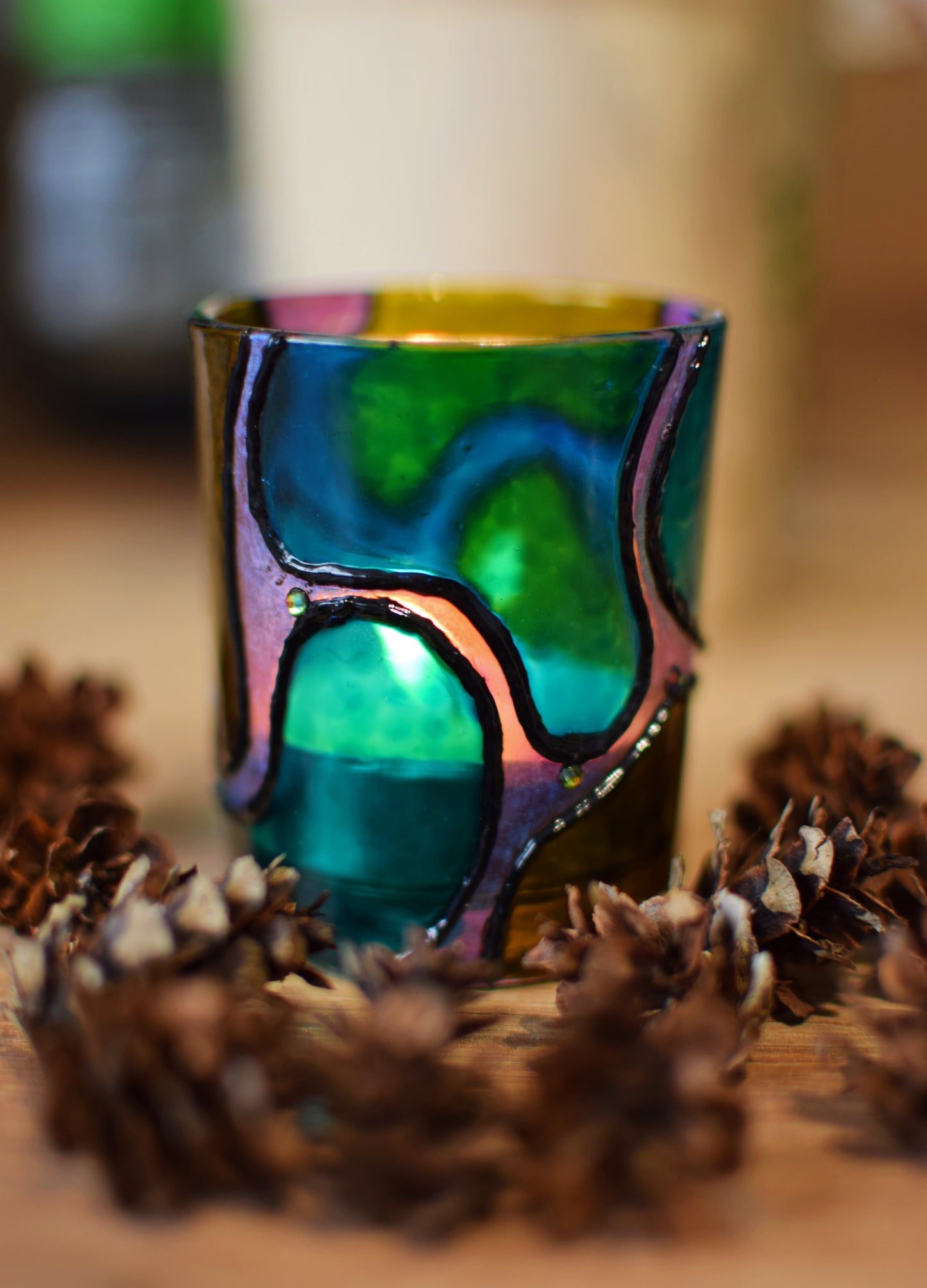 "Swanky Lava Lamp" Votive Holders