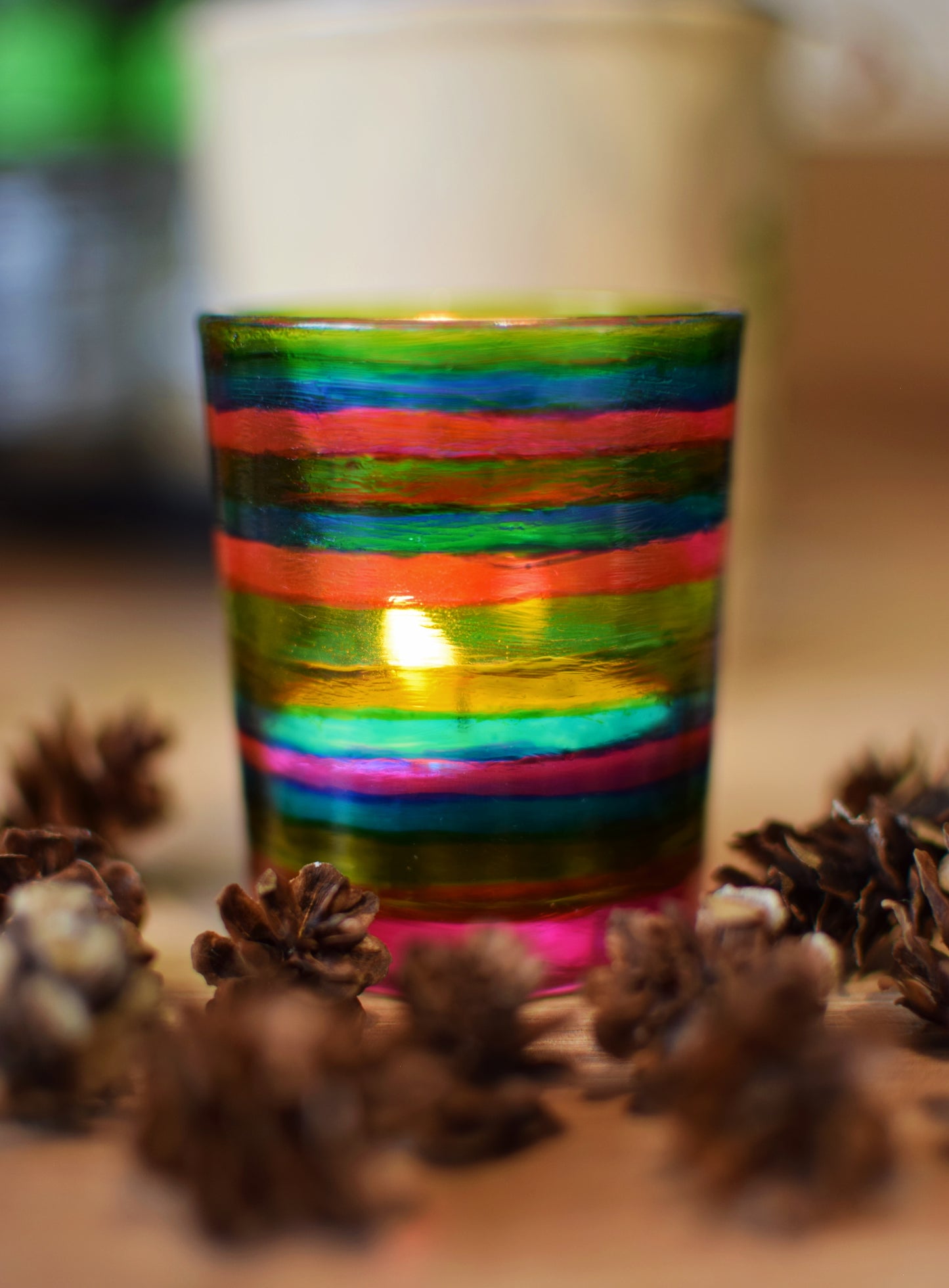 "Brightly Wrapped" Candle Holder