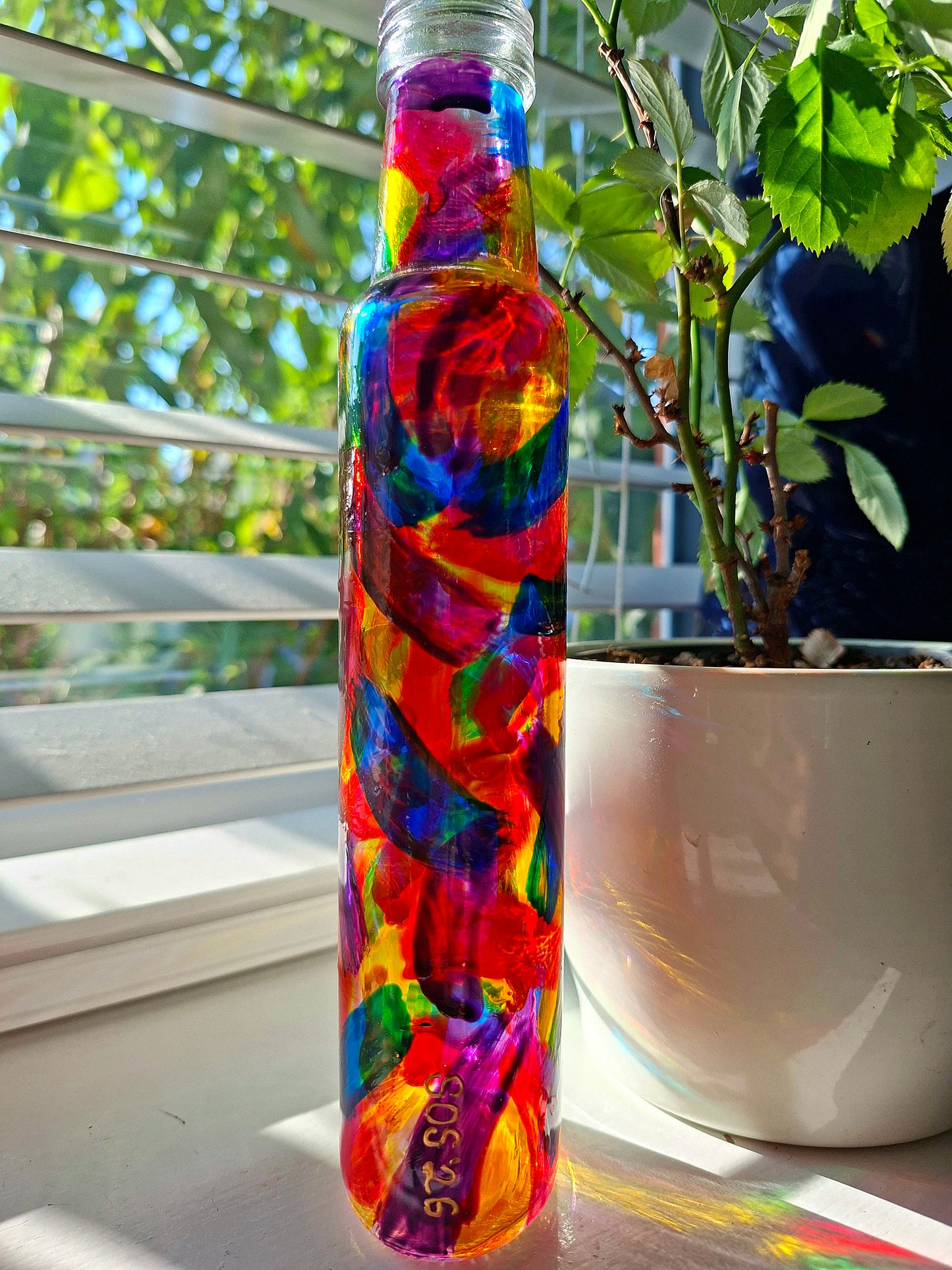 "A Stroke Of Luck" Repurposed Bottle.