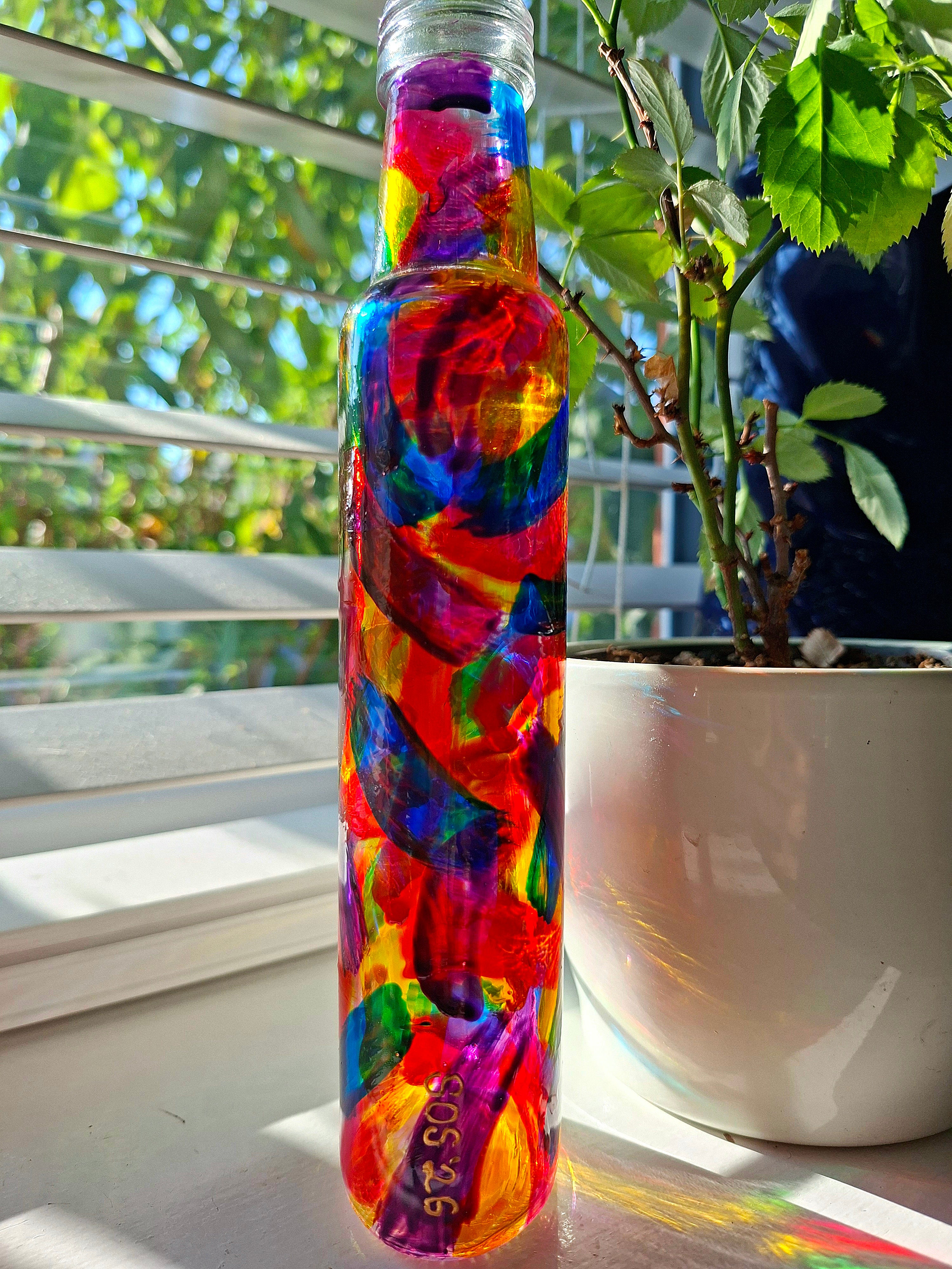 "A Stroke Of Luck" Repurposed Bottle.
