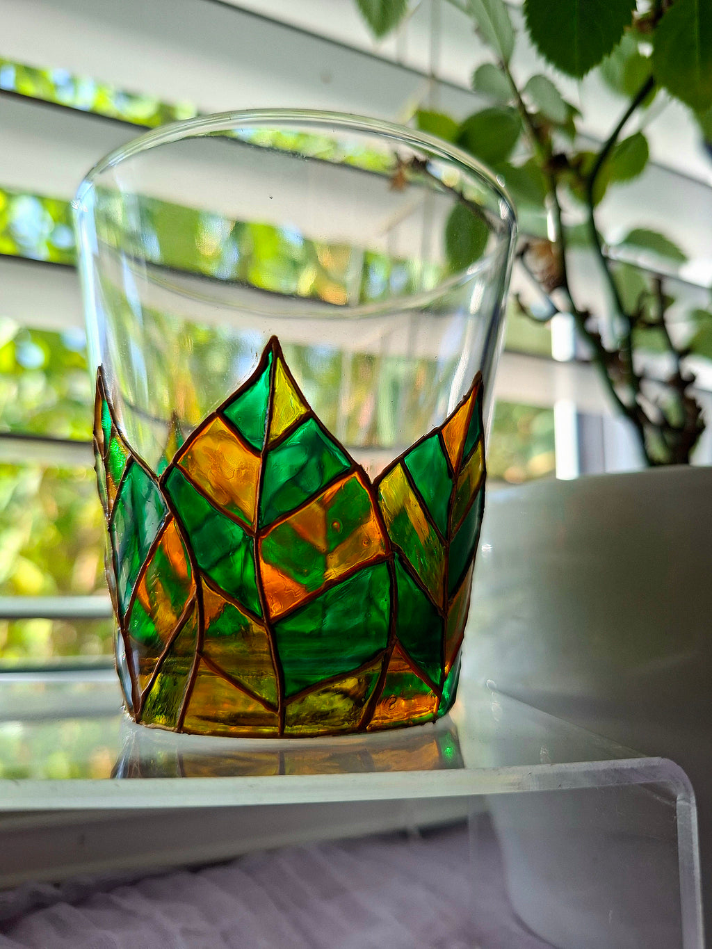 "Wrapped In Leaves" Small Tumbler Pair