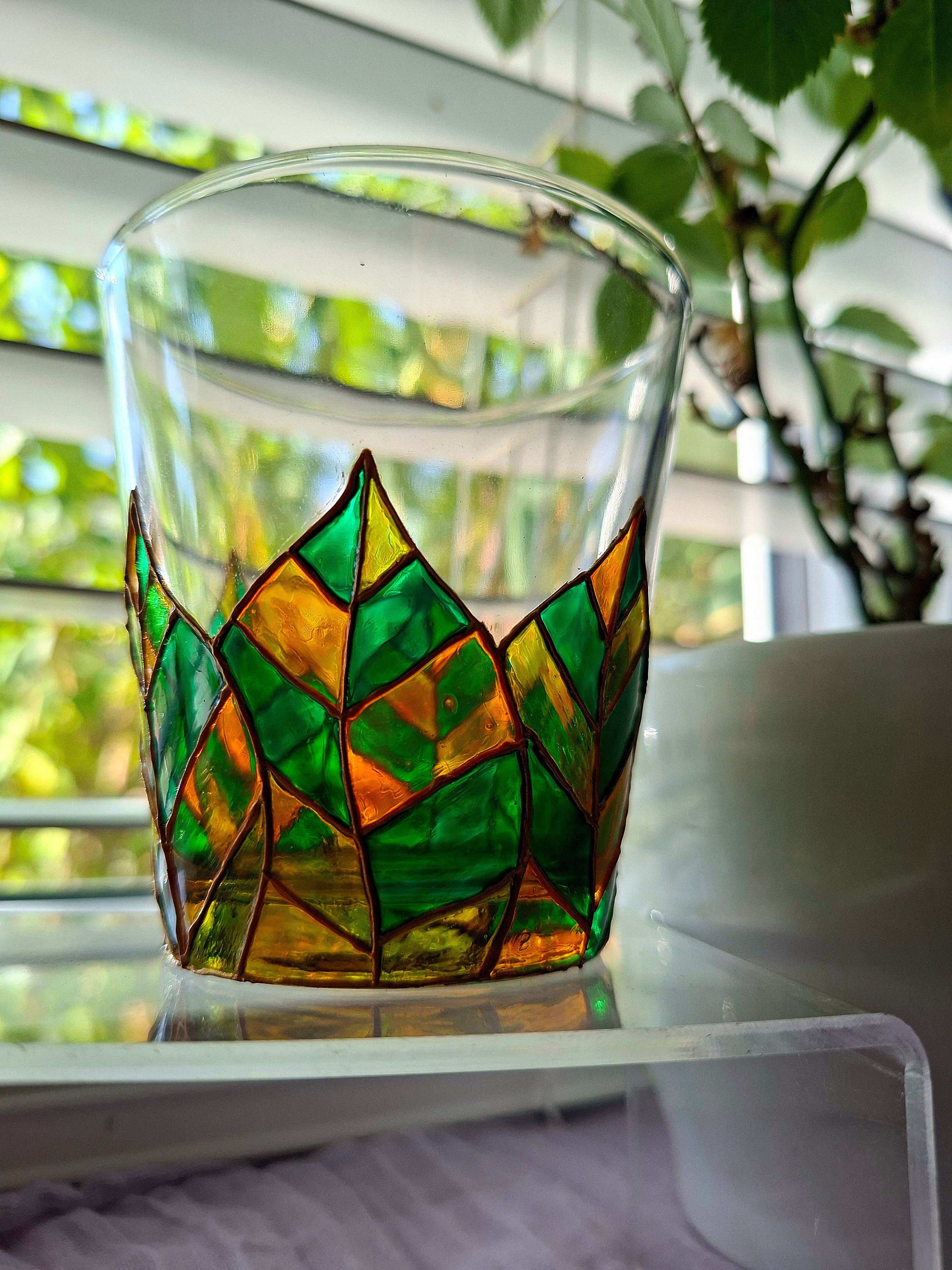 "Wrapped In Leaves" Small Tumbler Pair