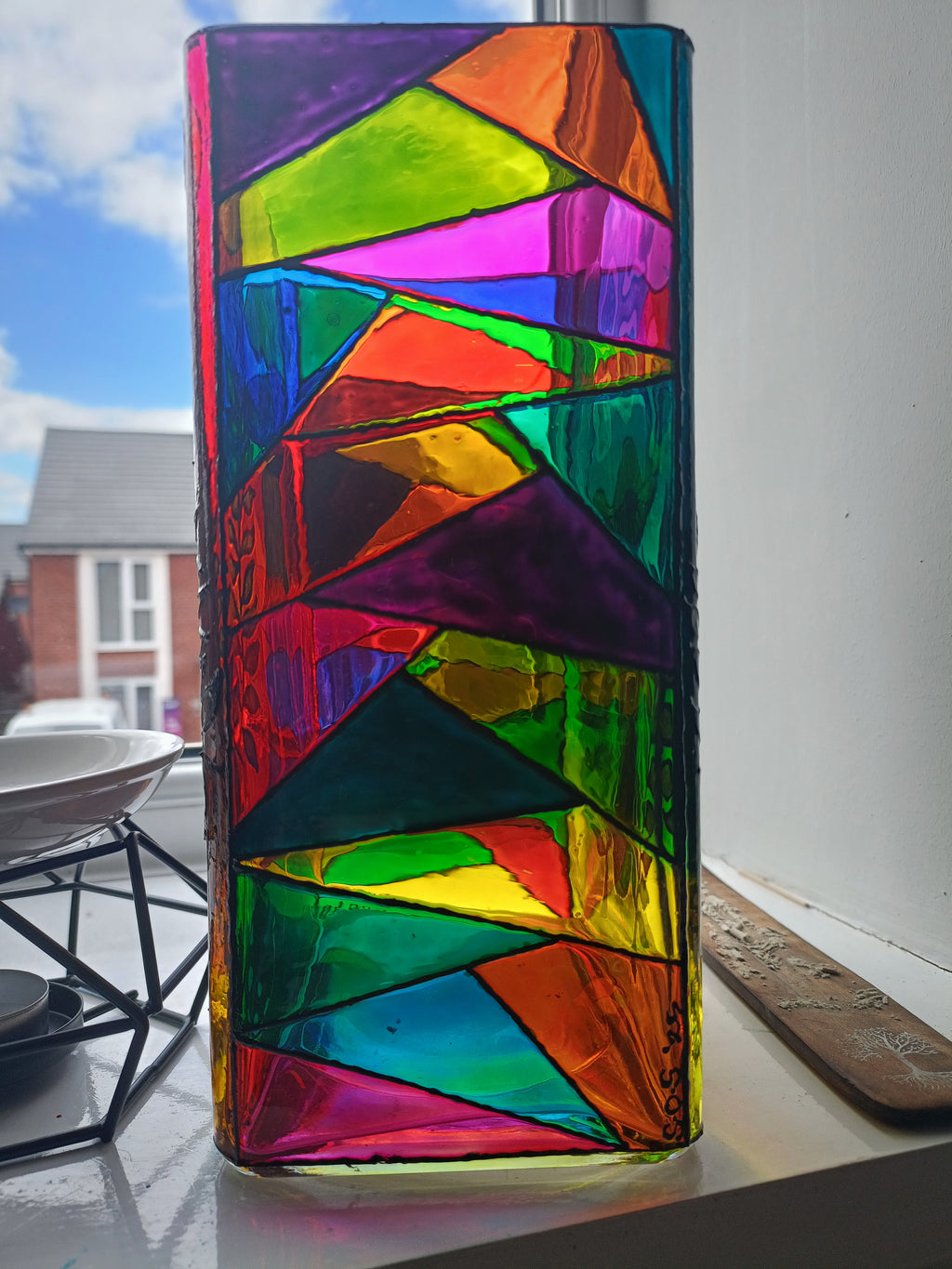"The Mushroom Witch" Glass Vase