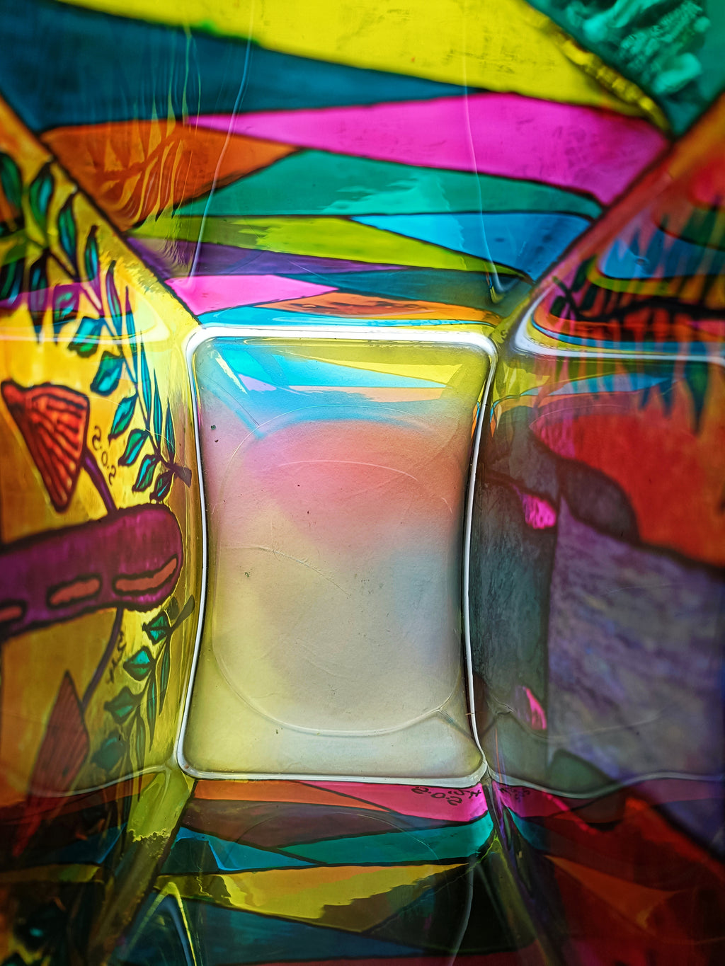 "The Mushroom Witch" Glass Vase