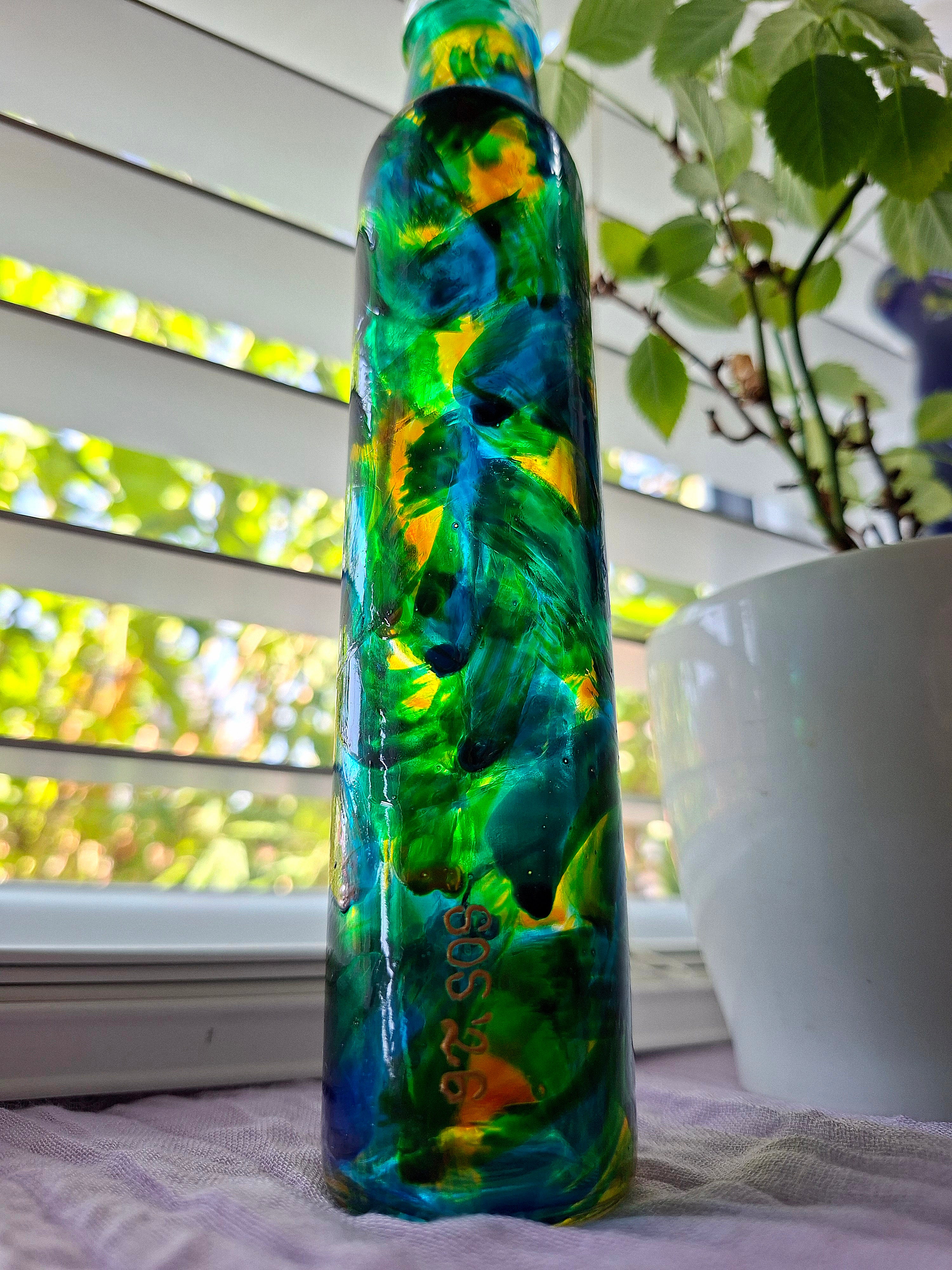 "A Stroke Of Luck" Repurposed Bottle.