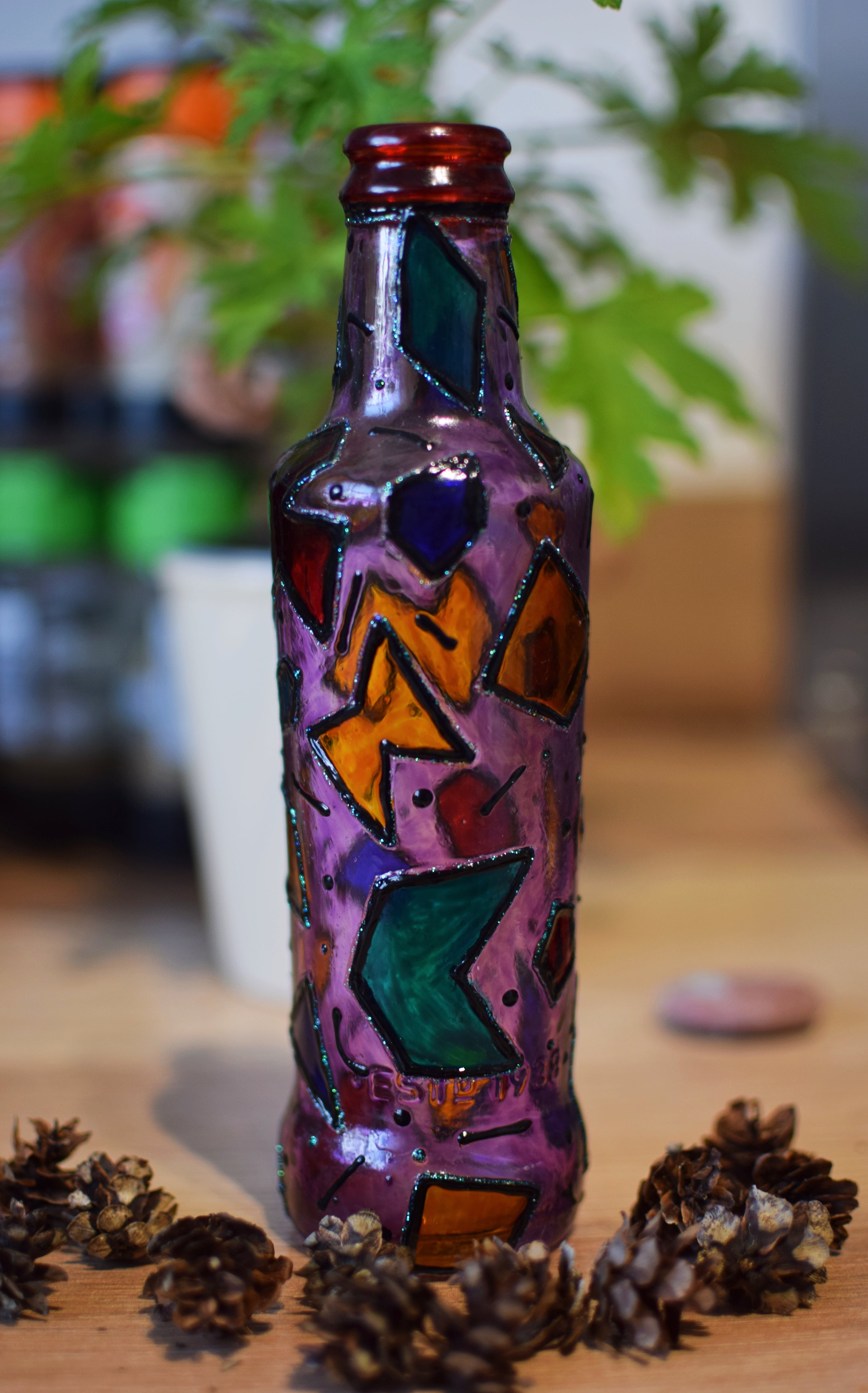 "Shards of Nostalgia" Repurposed Bottle