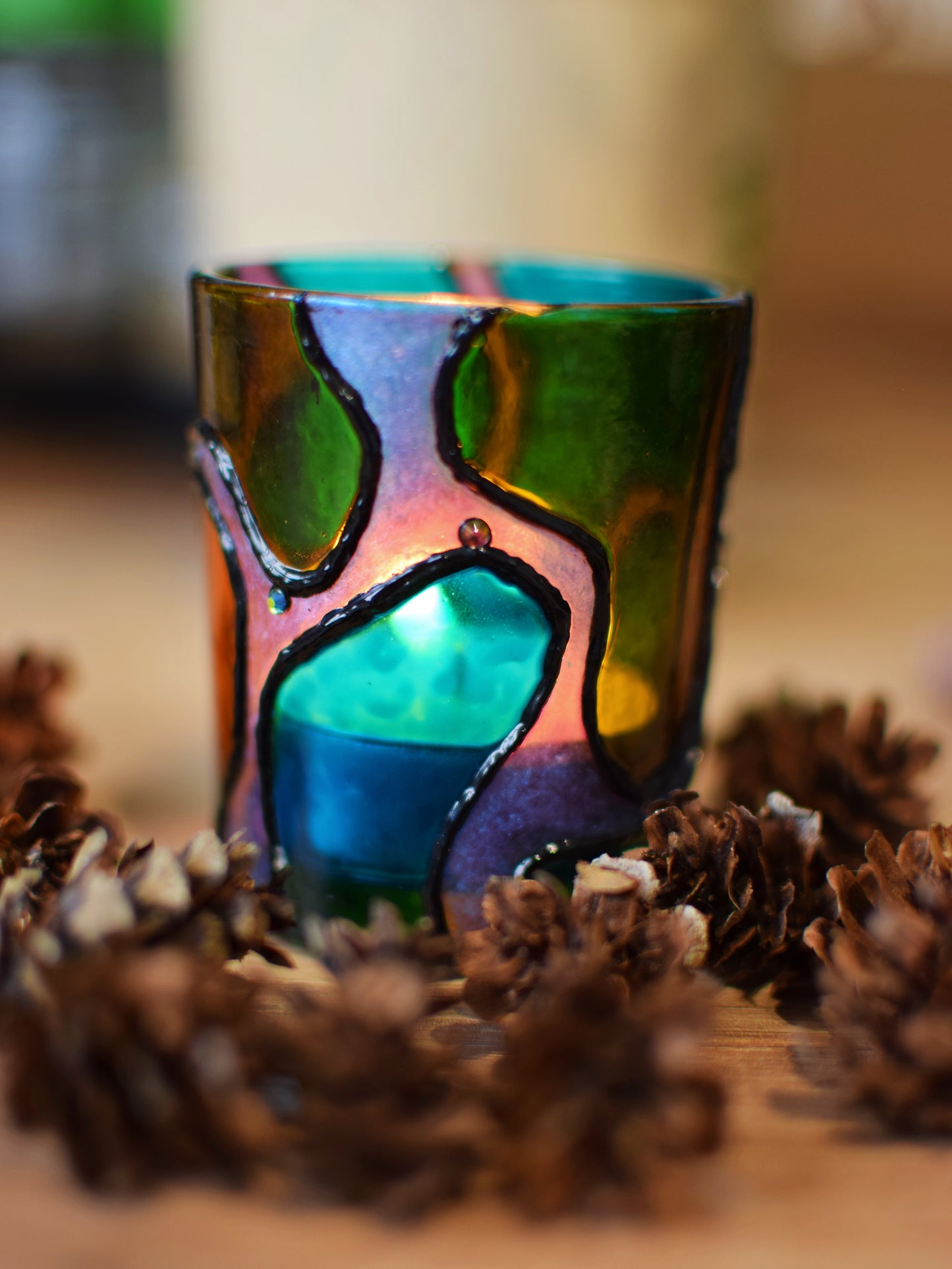 "Swanky Lava Lamp" Votive Holders